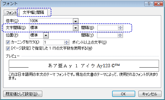 フォント 文字 間隔を変更 設定する Word ワード の使い方 活用 入門